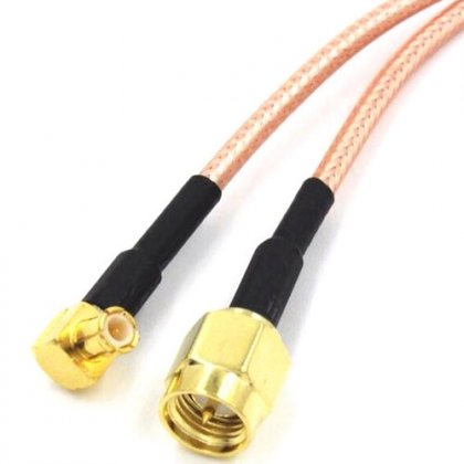 SMA-J Male inside to MCX-J Bend Male inside 15CM RG316 Cable