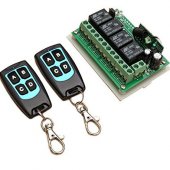RF Wireless Remote Control universal remote control code grabber Radio Switch Transmitter Receiver DC12V 4 CH