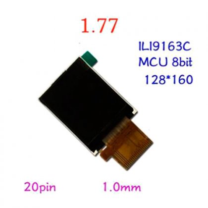 1.8inch Ili9163C ,two lights in parallel ,128*160 ,MCU 8bit ,20pin 1.0mm