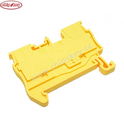 Yellow Din Rail Terminal Block PT-2.5 Push In Terminal Connector Spring Screwless Electrical Wire Conductor Terminal Block PT2.5