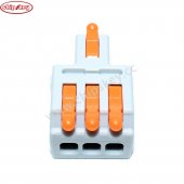 D1-3 Mini Quick Wire Conductor Connector Universal Compact Splicing Push-inTerminal Block 1 in multiple out with fixing Hole