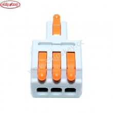 D1-3 Mini Quick Wire Conductor Connector Universal Compact Splicing Push-inTerminal Block 1 in multiple out with fixing Hole