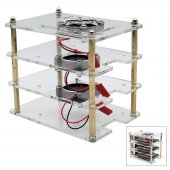 Raspberry Pi 4/3B+/3B/2B Stackable Shell Compatible Fan Multilayer Custom V36 (6 layers)