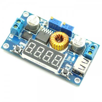 DC-DC 12V to 5V step-down module with USB port adjustable voltage current 3A/5A constant current band display