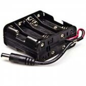 12v AA battery pack with power jack clip