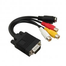 VGA 15P to 3RCA S-Video Terminal Cable convertor
