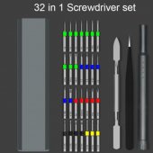 32 in 1 Screwdriver Set / Multifunction screwdriver set S2 Phillips slotted Precision Screw driver bit Mobile notebook maintenance tool hand tools