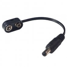 9V battery buckle power connection cable With 5.5*2.1 DC Plug I Type Black Cable