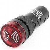 Red AD16-16 16mm Indicator Light and Buzzer 24V DC