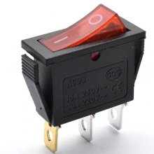 KCD3 Red Round Switch/KCD3-11-Y/3pins I/O 15A 250V Switch