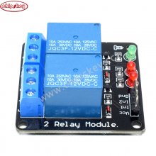 2-Channel 3.3V/5V/12V/24V Relay Module Expansion Board - Black + Blue