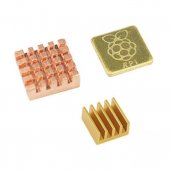 Raspberry PI 3B+ Heatsink 1 Big copper + 1 Small Copper +1 pcs Gold