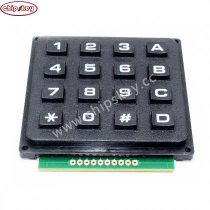 4x4 matrix keyboard, black color