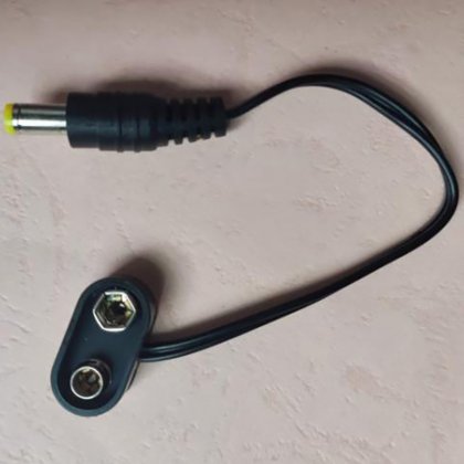 9V battery buckle power connection cable With 5.5*2.1 DC Plug T Type Black Cable