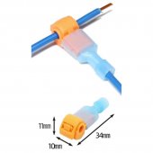 Orange T5 1.5-2.5mm2 Cable / T-Tap Wire Connector Self-Stripping Quick Splice Electrical Wire Terminals Insulated Quick Disconnect Spade Terminal For Hard Wire