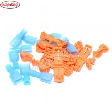 Orange T5 1.5-2.5mm2 Cable / T-Tap Wire Connector Self-Stripping Quick Splice Electrical Wire Terminals Insulated Quick Disconnect Spade Terminal For Hard Wire