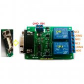 2-way serial RS232 relay UART protocol DB9 interface remote control switch intelligent home home automation