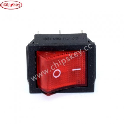 KCD4 Round Switch/ Red I/O Switch /6pins 2Positions 15A 250V Switch