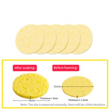 51mm*1.5mm Round Yellow Cleaning Sponge Cleaner High Temperature Enduring Cleaner Sponge For Electric Welding Soldering Iron Tip