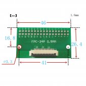 FFC / FPC soldered 0.5mm/1mm pitch connector adapter board 34P