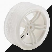 Rubber wheel TT motor tire 65*27mm White