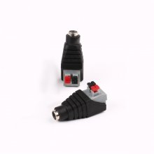 Black/Grey Spring Terminal Connector T0 DC Power 5.5*2.1 Adapter Female