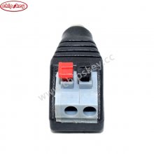 Black/Grey Spring Terminal Connector T0 DC Power 5.5*2.1 Adapter Female