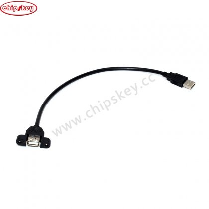 30CM USB 2.0 Male to Female Extension Cable with Panel Mount Screw hole lock connector adapter connector for computer