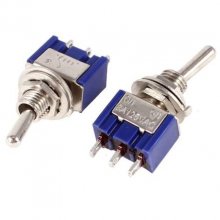 3Pin Toggle Switch, 6A 125V, SPDT, mounting hole 6mm ， ON-ON