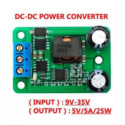 DC-DC step-down module 24v / 12V turn 5V / 5A power supply IN (9