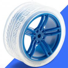 Rubber wheel TT motor tire 65*27mm Blue