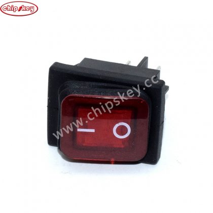 21.5*27.5MM Waterproof ship type switch RL2 KCD4-2X1N 4 feet 2 file red green lighted four foot rocker switch