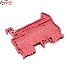 Red Din Rail Terminal Block PT-2.5 Push In Terminal Connector Spring Screwless Electrical Wire Conductor Terminal Block PT2.5