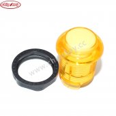 28mm arcade Transparent push Button with 5V Super bright LED - Yellow