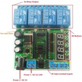 4-channel Pro mini relay expansion board / diy multi-function delay relay / PLC power timing device