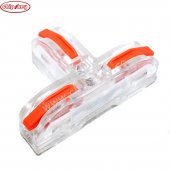 Orange/Transparent T-Type Wire Connector Quick Splitter Universal Wiring Cable LED Distribution Terminal Push-in Fast Power Electrical Conector