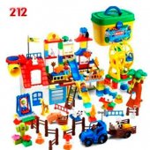 212pcs assembled plastic toy bricks children puzzle educational toys Compatible Lego