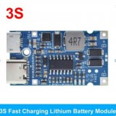 Type-C USB 3S BMS 4.5V-15V 18W 2A Lithium Battery Charging Module Support QC Fast Charge With Temperature Protection