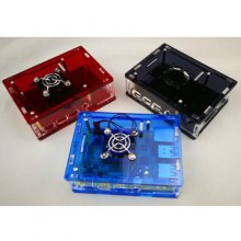6pcs Platform Combine by Screw With Fan For RPI4 (blue / black / red)
