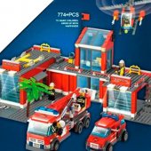 Fire Department by assembled blocks Compatible lego