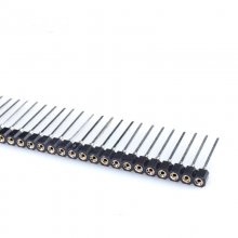 2.54mm single row round hole female header/ 1*40P total needle length 17.8mm/ plastic height 3mm round hole seat