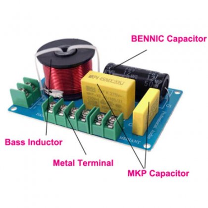 200W 3-Way Audio Hifi Filter Circuit Board Stereo Speaker Crossover Filters Treble/Alto/Bass 3 Unit Frequency Dividers