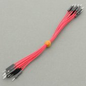 CAB_M-M 10pcs/set 25cm Male/Male Dupont Cable Red For Breadboard