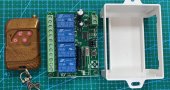 Green 12V 4-Channels Relay Remote Module