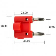 Red 4mm double banana plug