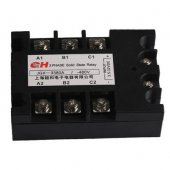 JGX-3380A 3.5-32VDC/480VAC 80A DC to AC 3 Phase SSR Solid State Relay w Indicator Light