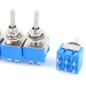 6Pin Toggle Switch, 6A 125V, DPDT, mounting hole 6mm 2Position ON-ON"