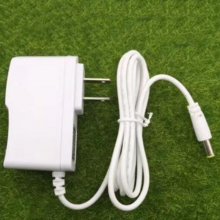 White 9v 1A dc power Supply adapter 2M Cable