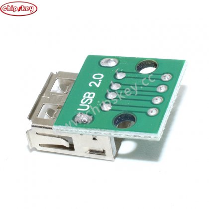 USB 2.0 Female Socket DIP 4P Board