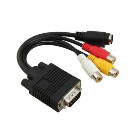 VGA 15P to 3RCA S-Video Terminal Cable convertor